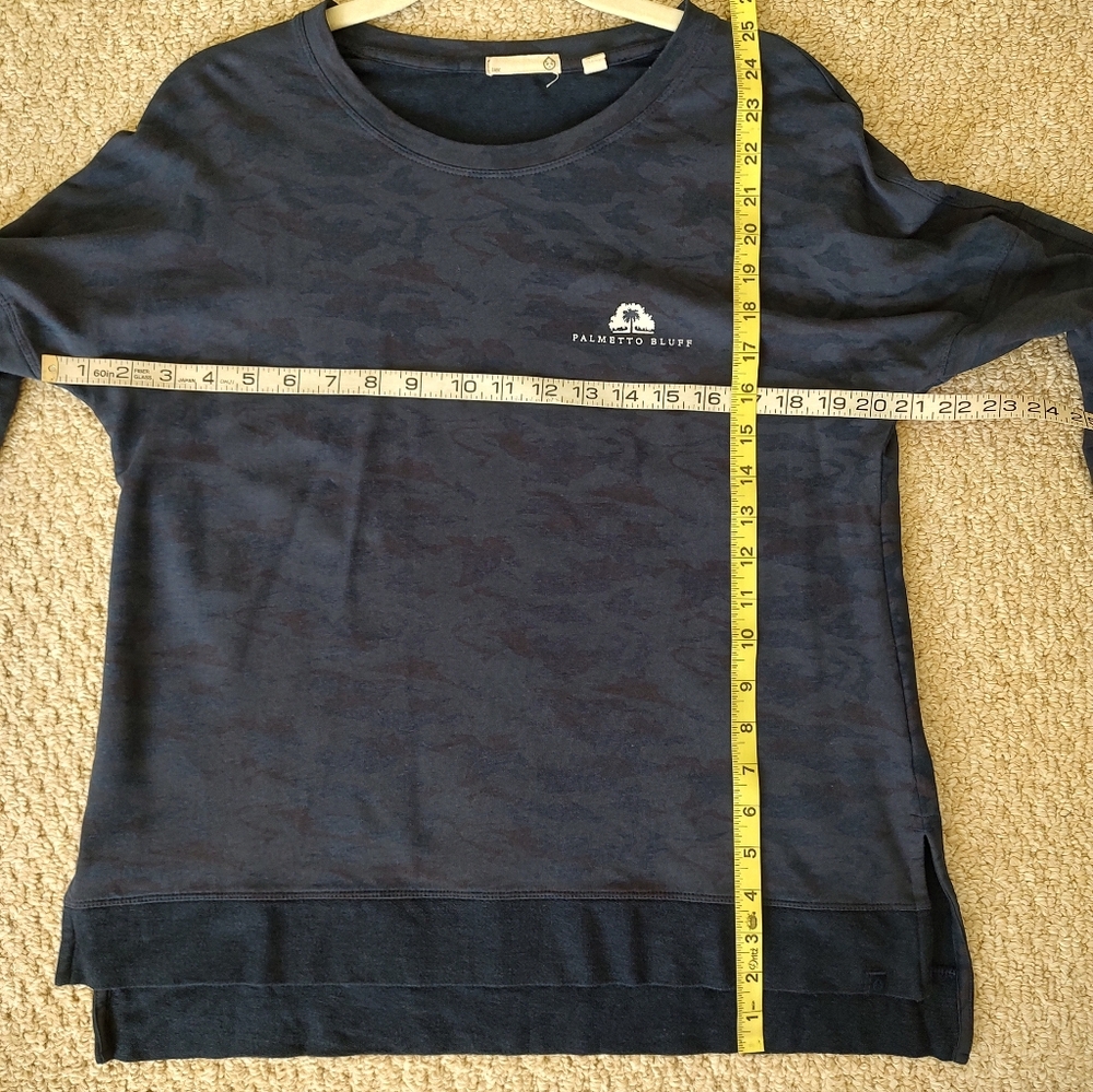 Tasc Performance Riverwalk French Terry Sweatshirt Navy Vamo Palmetto Bluff Logo - Picture 7 of 10